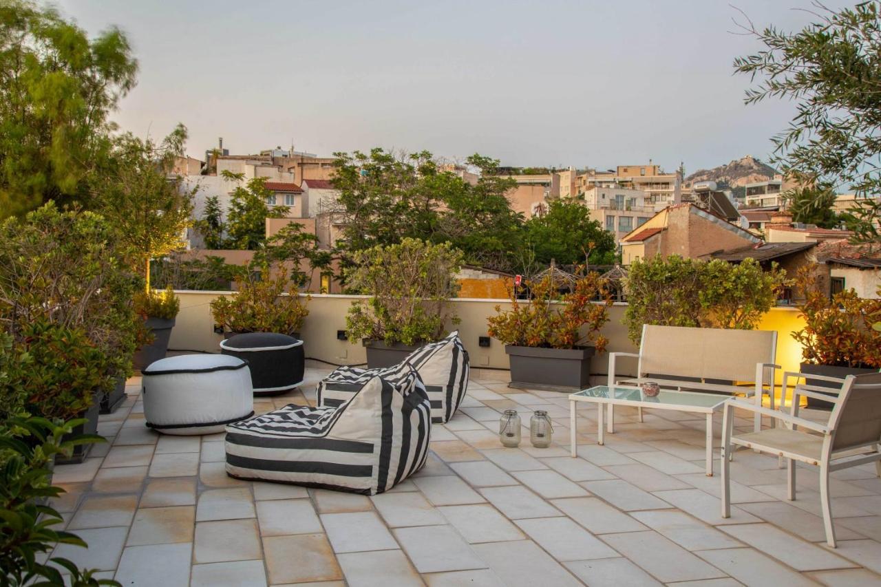 85 Sqm In The Heart Of Athens Shared Rooftop Deck Bagian luar foto